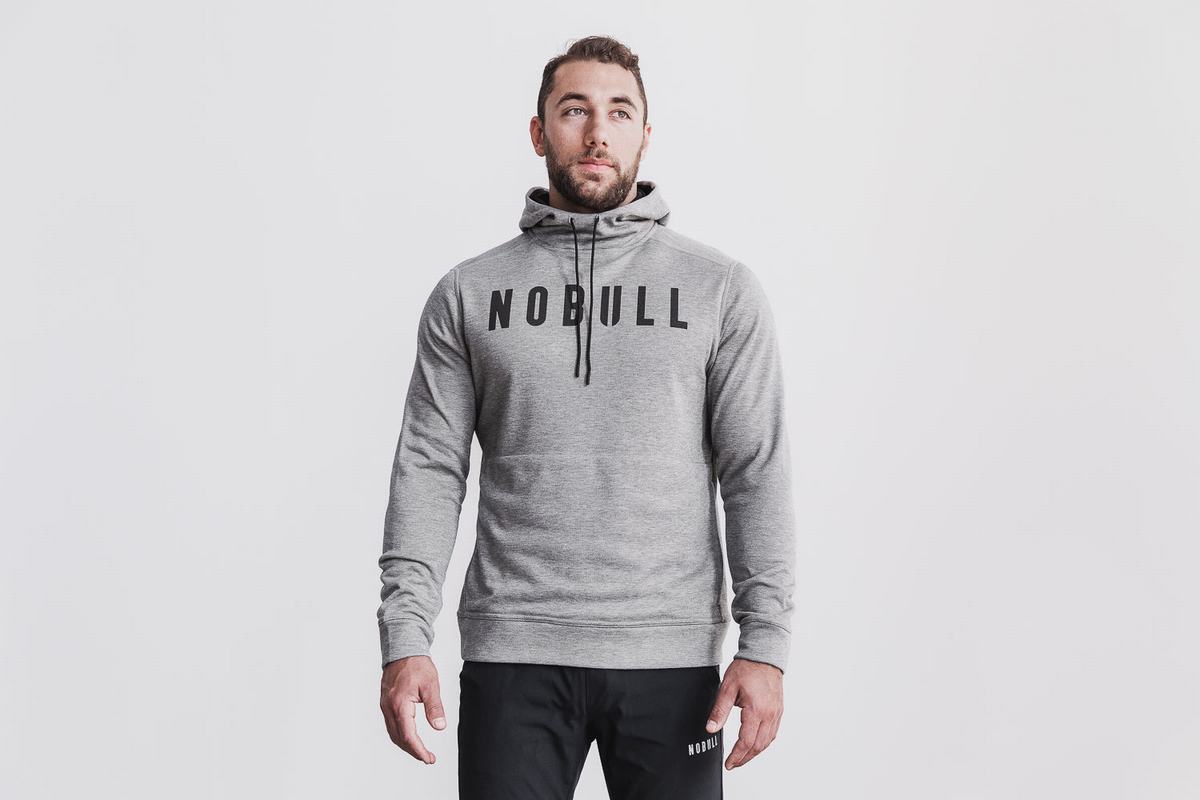 Nobull Men\'s Hoodie Grey | Australia (VS2658)